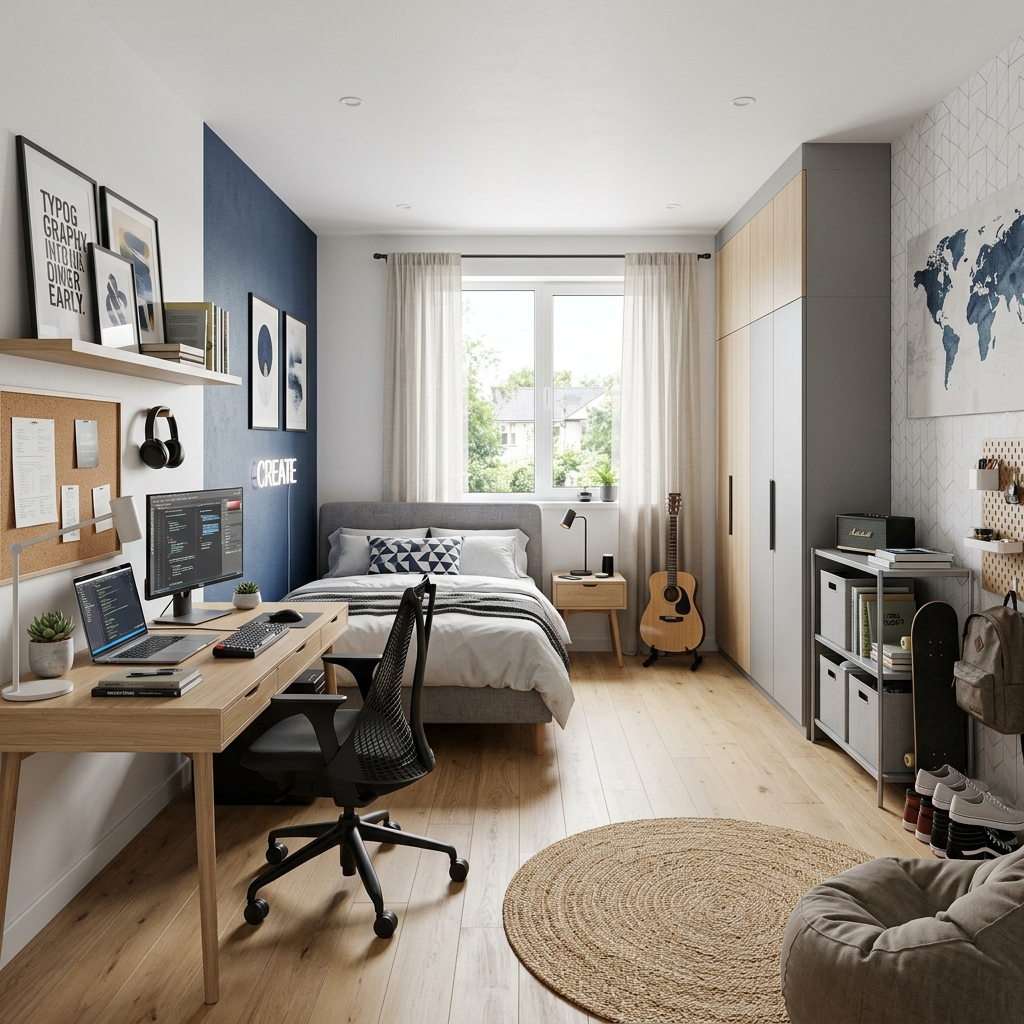 Dormitorio juvenil funcional